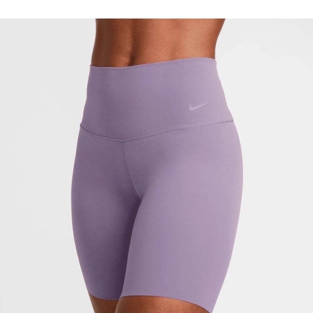 Nike Lavender High-Waist Bike Shorts